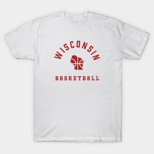 Wisconsin Basketball in Red T-Shirt